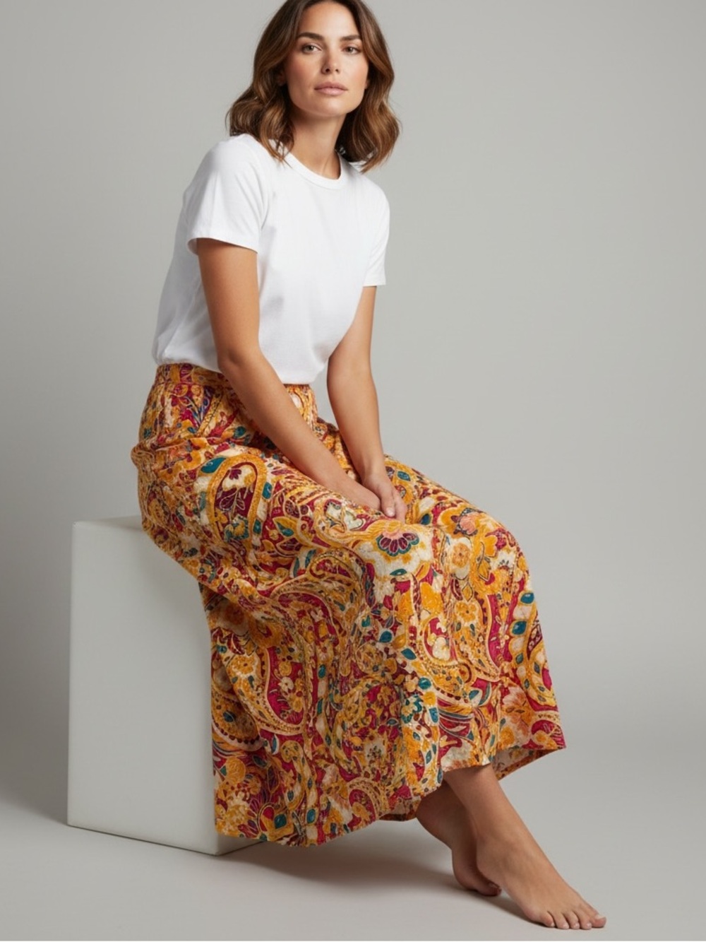 Patrons of Peace Paisley Print Maxi Skirt Women’s S Boho,Beachy,Vacation,Spring